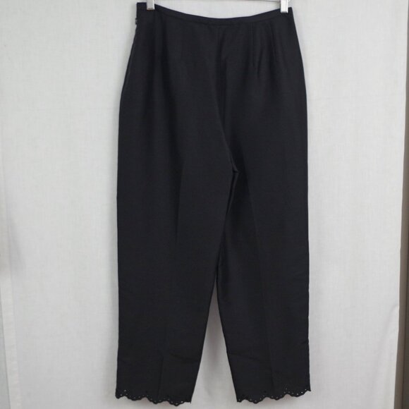 Yves Cossette Depeche Mode Black Silk Pants Size 8 - Picture 7 of 8